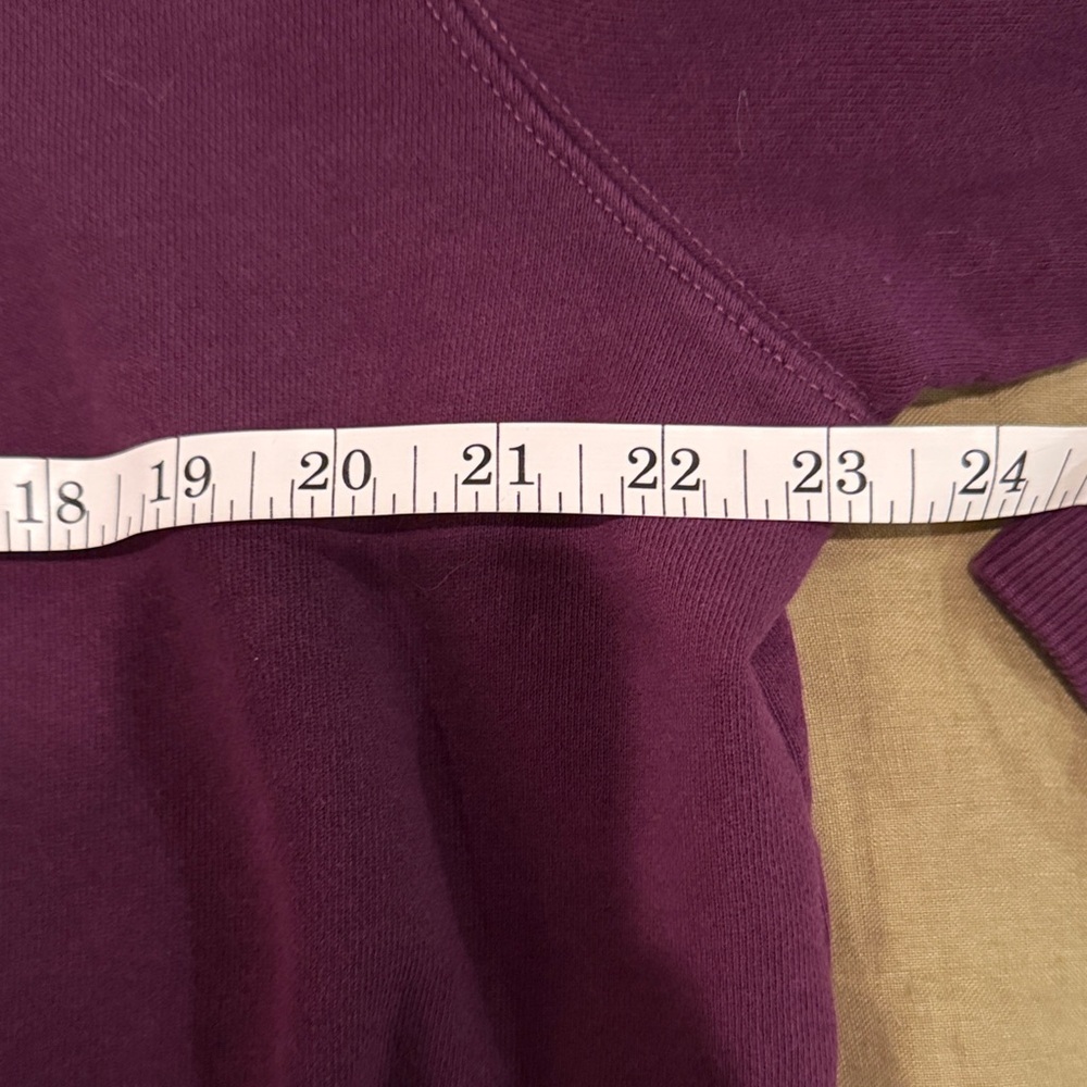 Carhartt Women’s Dark Plum Half-Zip Sweatshirt - Picture 9 of 11